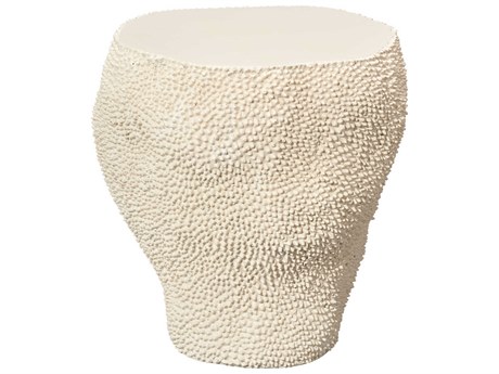 Jamie Young Uni End Fiberglass Cream White Table