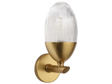 Jamie Young Whitworth 1-Light Polished Brass Glass Wall Sconce