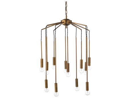 Jamie Young 12-Light Antique Brass Globe Pendant