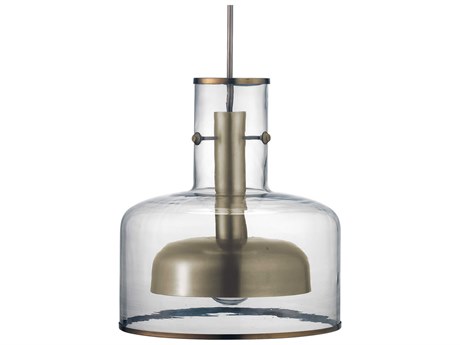 Jamie Young Clyde 1-Light Gun Metal Gunmetal Glass Geometric Pendant