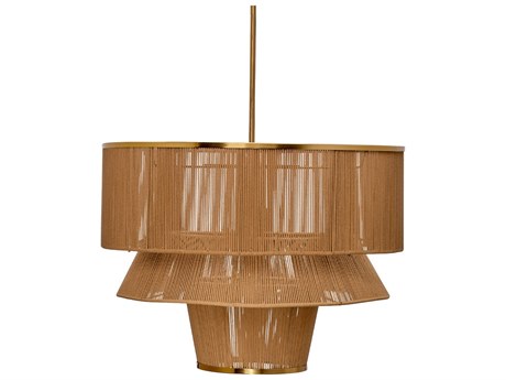 Jamie Young Dimension 1-Light Natural Antique Brass Brown Pendant
