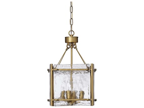 Jamie Young Glenn 4-Light Antique Brass Glass Pendant