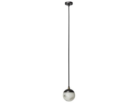 Jamie Young 1-Light Oil Rubbed Bronze Antique Brass LED Globe Mini Pendant