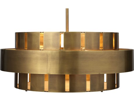 Jamie Young Orbit 4-Light Antique Brass Round Pendant