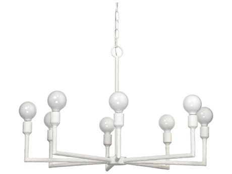 Jamie Young 8-Light White Gesso Chandelier