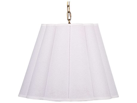 Jamie Young Scalloped 1-Light White Drum Pendant