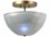 Jamie Young Company Vapor Antique Brass Metal 2-light 13'' Wide Semi-Flush Mount with White Metallic Glass Shade  JYC5VAPOBOWH