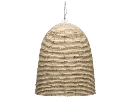 Jamie Young 1-Light Off White Bowl Dome Pendant