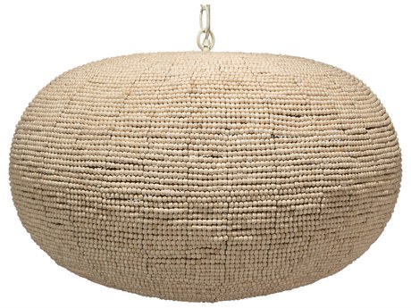 Jamie Young 1-Light Off White Beads Round Pendant