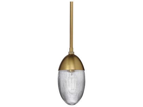 Jamie Young Whitworth 1-Light Polished Brass Glass Mini Pendant