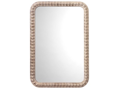 Jamie Young Audrey White Washed Wood Rectangular Wall Mirror