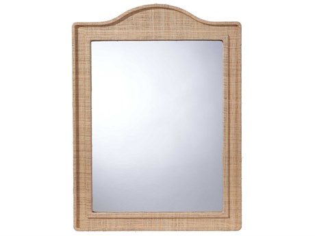 Jamie Young Hilltop Raffia Natural Rectangular Wall Mirror