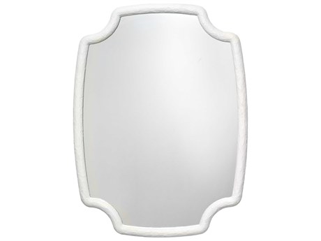 Jamie Young Selene Textured White Resin Wall Mirror