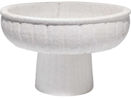 Jamie Young Aegean Matte White Large Pedestal Bowl