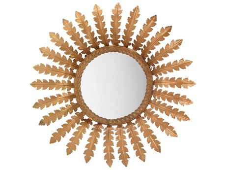 Jamie Young Elouise Antique Brass Sunburst Wall Mirror