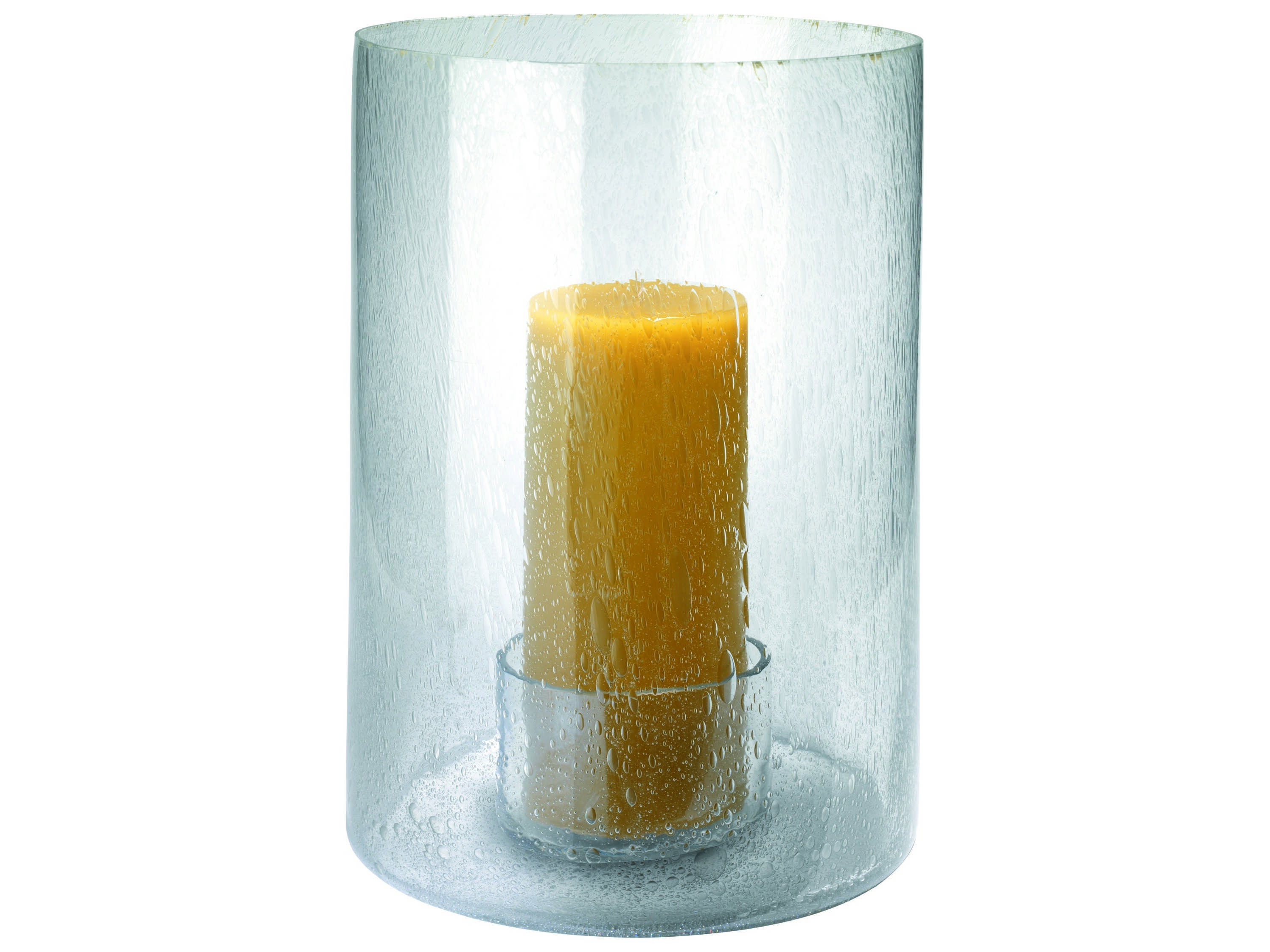 Jamie Young Company Carnival Clear Seeded Glass Hurricane JYC7CARNCLEAR