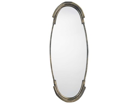 Jamie Young Margaux Antique Silver Oval Wall Mirror