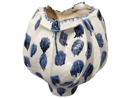 Jamie Young Monet Reactive Blue Glaze Vase