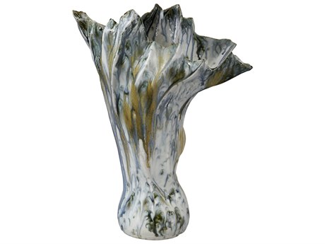 Jamie Young Orca Reactive Blue Glaze Vase