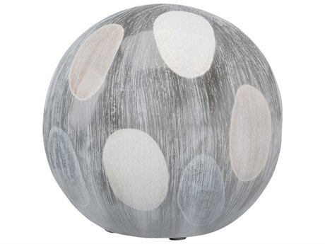 Jamie Young Cream / Blue 10" Painted Sphere