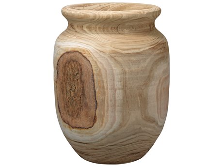 Jamie Young Topanga Natural Handcrafted Wooden Vase