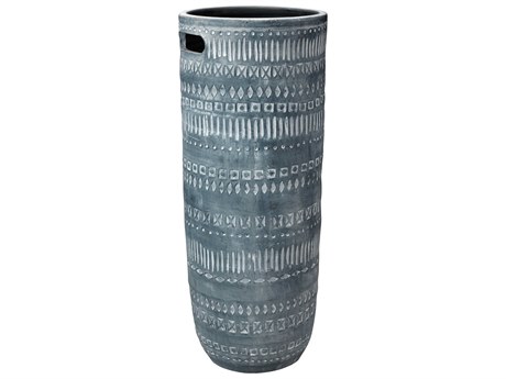 Jamie Young Zion Large Grey & White Vase