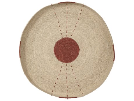 Jamie Young Sundial Rust Seagrass Round Wall Art