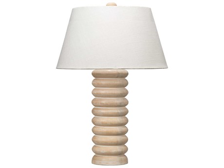 Jamie Young Abacus Natural Bleached Wood Buffet Lamp