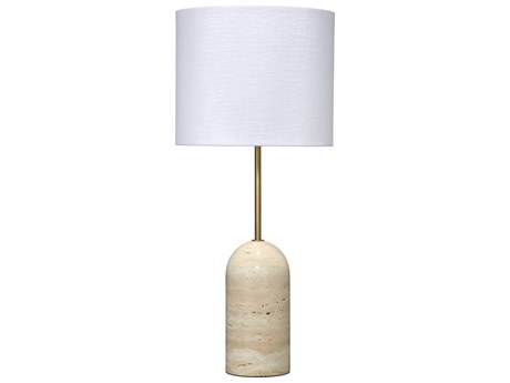 Jamie Young Holt Brown White Linen Buffet Lamp