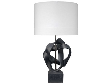 Jamie Young Intertwined Black Polyresin Buffet Lamp