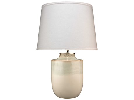 Jamie Young Lagoon Cream Dripped Ceramic Off White Buffet Lamp