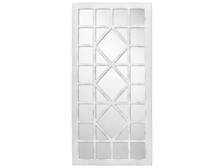 Jamie Young Virginia Distressed White Rectangular Wall Mirror