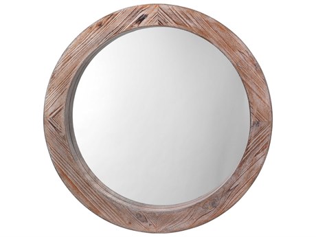 Jamie Young Reclaimed Grey Round Wall Mirror