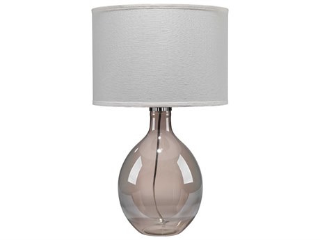 Jamie Young Juliette Grey Linen Drum In Sea Salt Buffet Lamp