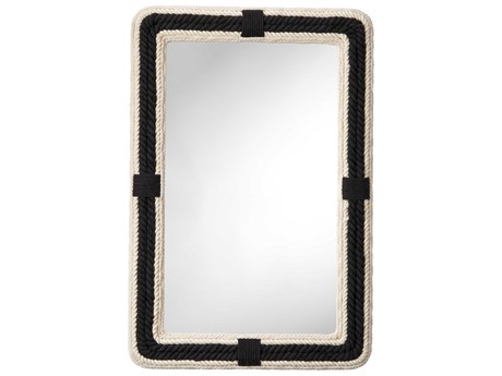 Jamie Young Contrast Black Off White Rectangular Wall Mirror