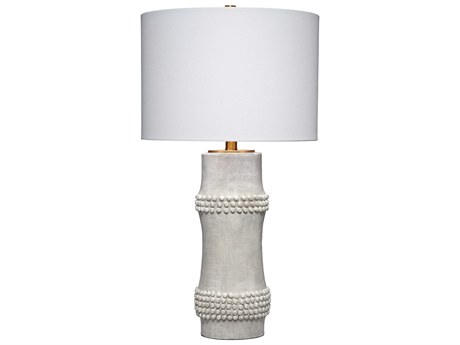 Jamie Young Rail White Linen Buffet Lamp