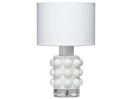 Jamie Young Seltzer White Off Linen Rolled Edge Table Lamp