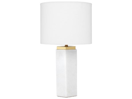 Jamie Young Lexi White Linen Drum Table Lamp
