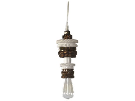 Karman Mek 1-Light White Bronze Mini Pendant
