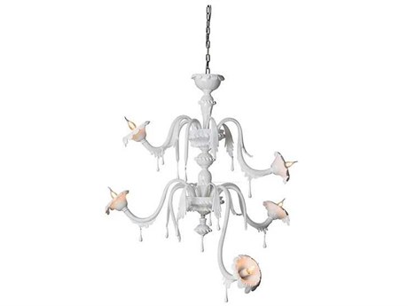 Karman Au-revoir 5-Light White Opalinen Chandelier