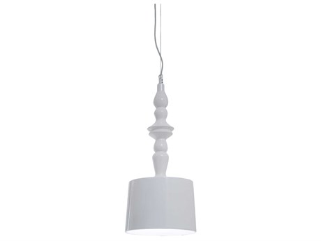 Karman Ali E Baba 1-Light Glossy White Drum Pendant