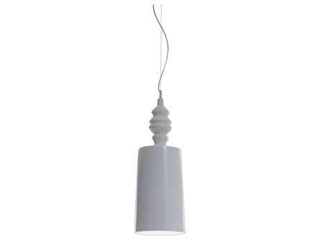 Karman Ali E Baba 1-Light Glossy White Cylinder Pendant