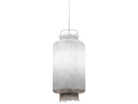 Karman Kimono 1-Light White Cylinder Pendant