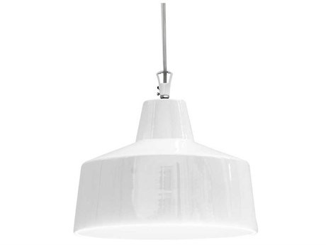 Karman Gangster 1-Light White Drum Mini Pendant