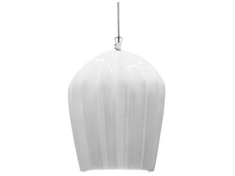 Karman Sahara 1-Light White Dome Pendant