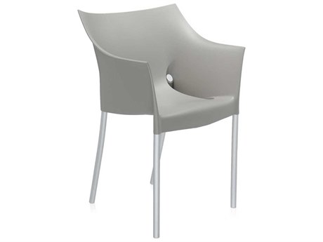 Kartell Outdoor Dr No Opaque Warm Grey Aluminum Resin Dining Arm Chair