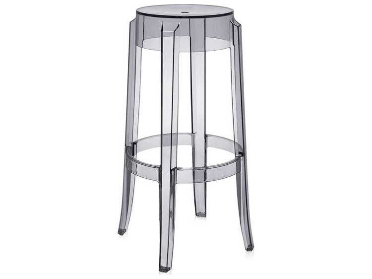 Kartell Outdoor Super Smoke Grey Resin Bar Stool