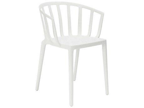 Kartell Outdoor Venice White Resin Dining Arm Chair