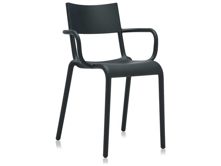 Kartell Outdoor Generic Black Resin Dining Arm Chair
