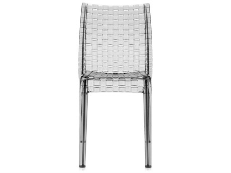 Kartell Outdoor Ami Transparent Smoke Resin Strap Dining Chair